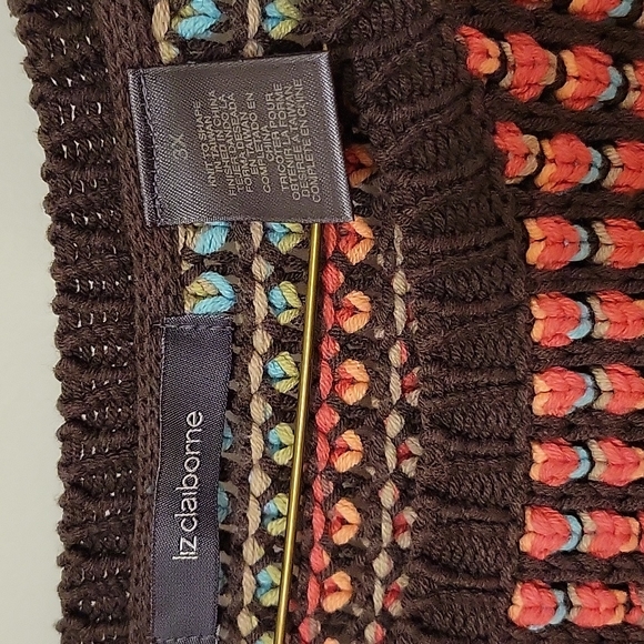 Liz Claiborne multicolor sweater in 3X - Picture 2 of 5